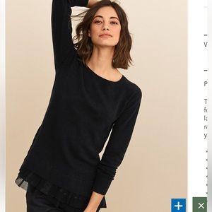 HomeShirttail Cashmere Sweater